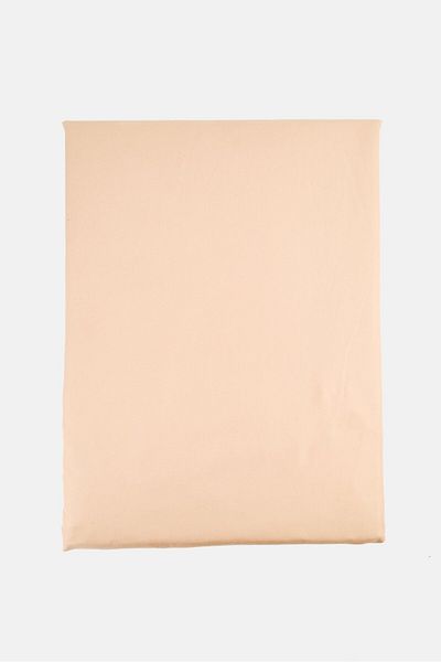 COTTON HOME 3 Pieces Plain Fitted Sheet With Pillow Case Set , Dark Beige