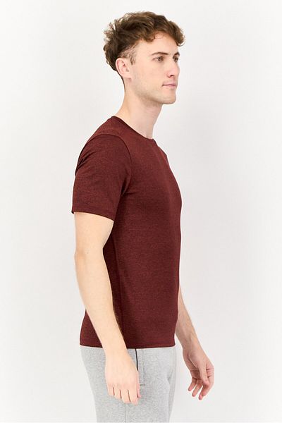 SKECHERS Men Sportswear Fit Short Sleeves Training T-Shirt, Dark Rust