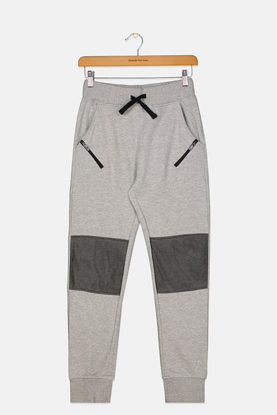 Scuderia Ferrari Kids Girl Fleece And Mesh Pants, Grey/Black