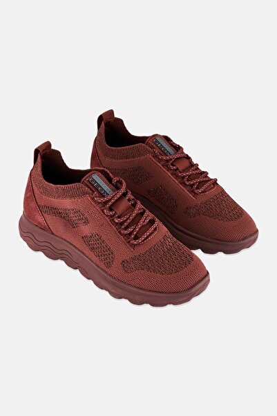 Geox Women Spherica Lace Up Casual Shoes, Dark Brown