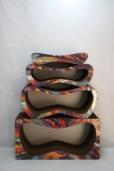 Bestie Set of 4 - Cat Scratching Sofa Cardboard Cat Scratching Horizontal Scratching