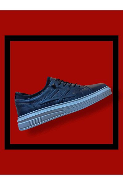 oktay kundura Genuine Leather Sneaker Casual Men's Daily Orthopedic Strapless Practical Wear 4 Seasons Shoes B405
