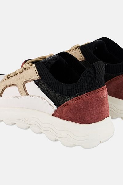 Geox Women D Spherica Lace Up Casual Shoes, Multicolor
