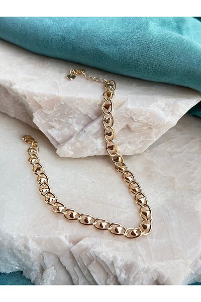 NFS BUTİK Heart Figure 316L Steel Ysx Anklet