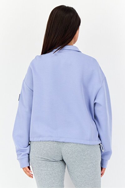 Giordano G-Motion Women Sportswear Fit Long Sleeves Outdoor Sweatshirt, Blue