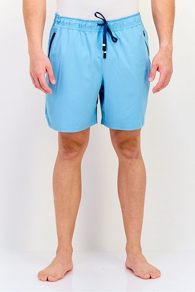 motion Men Drawstring Solid Board Shorts, Marina Blue