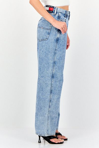 Tommy Hilfiger Women Baggy Fit Washed No Stretch Jeans, Blue