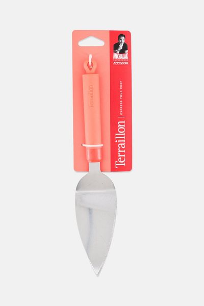 TERRAILLON Stainless Steel Cake Slicer, Neon Peach