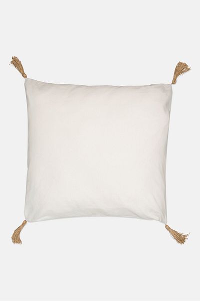 Muy Mucho Square Shape Removable Cover Cushion 60 x 60 cm, White