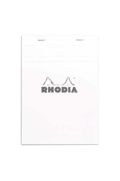 Rhodia Basic A5 Kareli Blok Beyaz Kapak Beyaz Kağıt 80 Sayfa