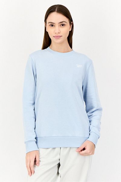 Reebok Women Sportswear Fit Long Sleeves Outdoor Sweatshirt, Light Blue