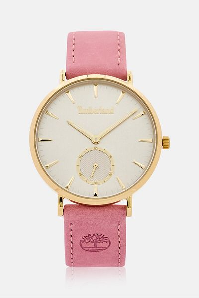 Timberland Women TDWLA2104303 Leather Analog Watch 37 mm, Pink