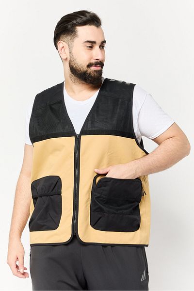 adidas Men Sportswear Fit Sleeveless Outdoor Vest, Multicolor