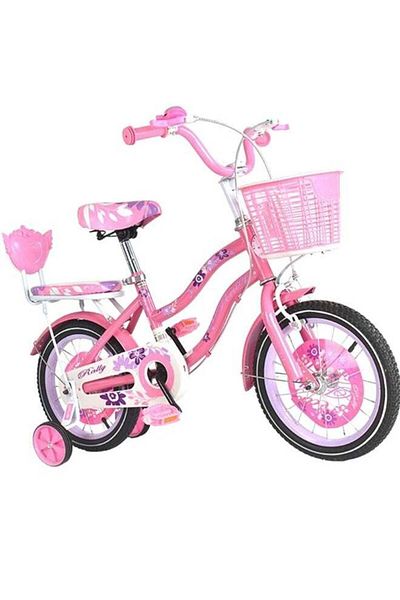 Toybox Children's Bicycles for Girls 14 Inch Bike with Training Wheels & Basket Age 4 to 7 years