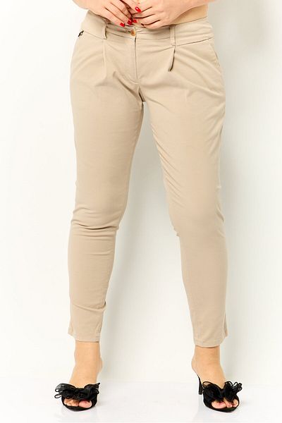 Harmont & Blaine Women Regular Fit Solid Chino Pants, Beige