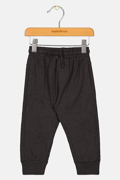 Fox Toddlers Boy Solid Jogger Pants, Black