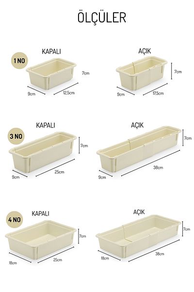 Nandy Home 5 τεμάχια MiniMax Ρυθμιζόμενο Συρτάρι με Συρόμενο Συρτάρι