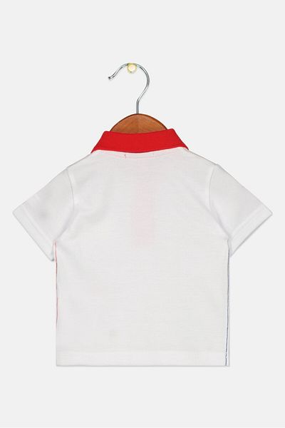 Scuderia Ferrari Toddlers Boy Short Sleeve Outdoor Polo Shirts, White