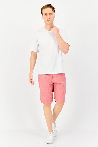 Giordano Men Heather Chino Shorts, Red