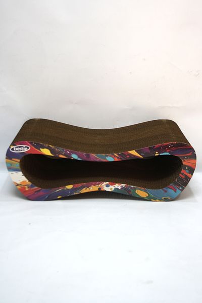 Bestie Cat Scratching Sofa Cardboard Cat Scratching Horizontal Scratching- Medium (51X24X17 cm)