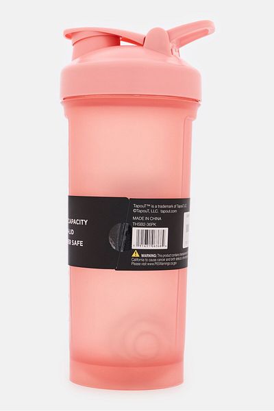 Tapout Fitness Shaker Bottle 1000ml, Pastel Pink