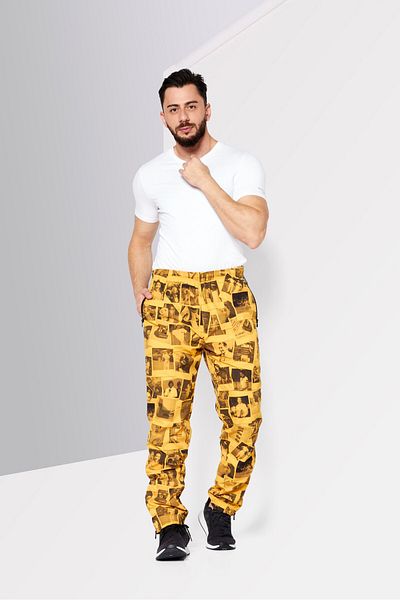 Lacoste x Polaroid Men Regular Allover Print Jogger Pants, Multicolor