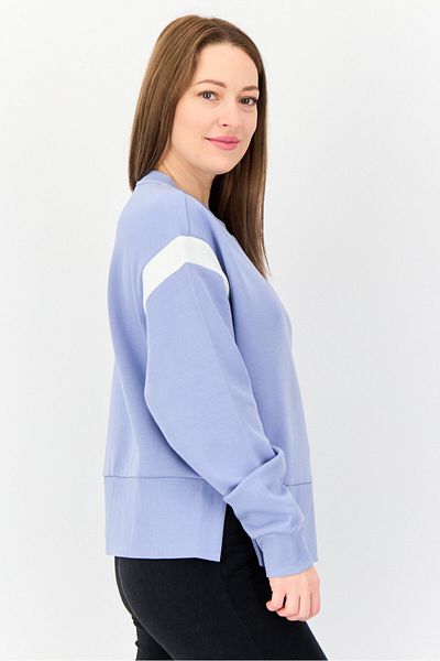 Giordano G-Motion Women Sportswear Fit Long Sleeve Outdoor Sweatshirt, Blue