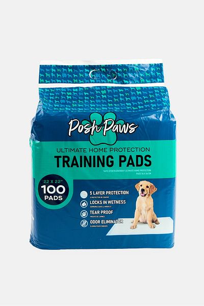 Posh Paws 100 Pcs Puppy Training Pads, Multicolor