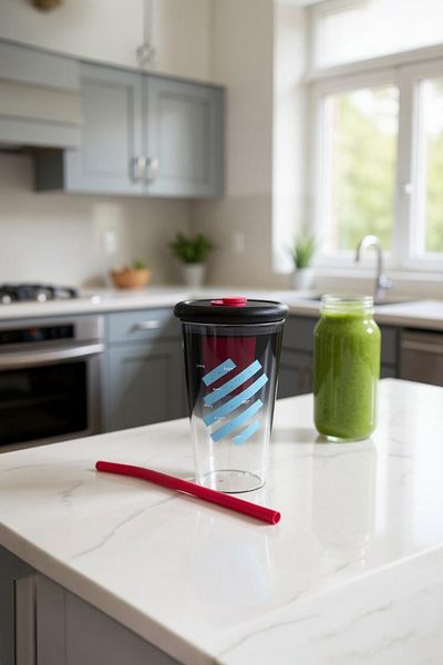 UCR HOME Glass Water Bottle Water Flask with Strainer Water Bottle with Straw Stopper Detox Sports Camping Yoga 800 ml