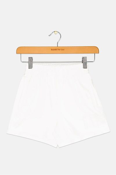 GAP Kids Girl Embroidered Logo Shorts, White