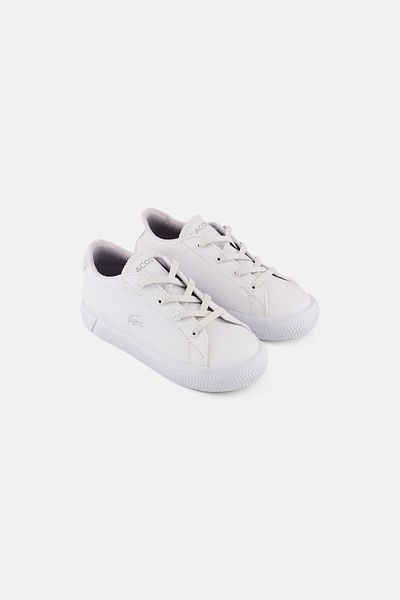 Lacoste Toddlers Boy Brand Logo Lace Up Casual Shoes, White