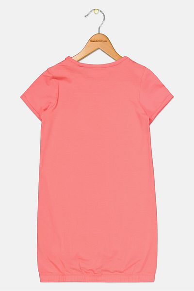 Scuderia Ferrari Toddlers Girl Brand Logo Short Sleeve Dress, Pink