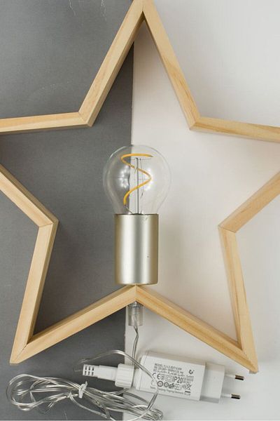 Tchibo Led Wooden Star, Tan