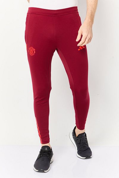 adidas Men Sportswear Fit Manchester United Training Sweatpants, Dark Red