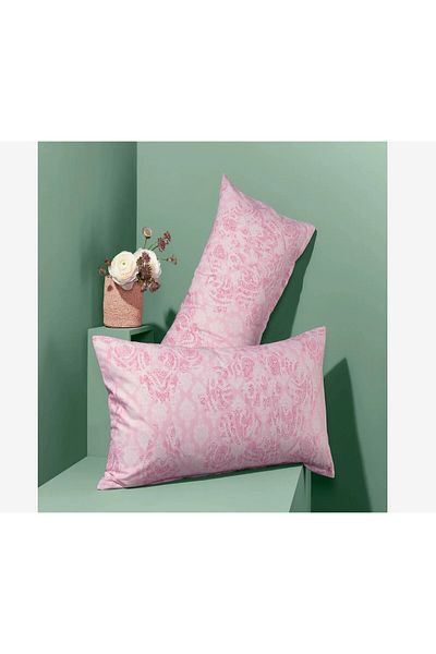 Tchibo 2 Renforce Pillowcases 40 H x 80 L cm, Pink