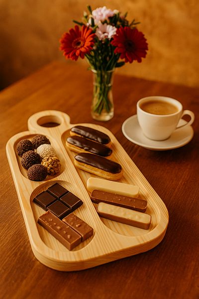 LUMİNA NATURAL Wooden CHEESE PRESENTATION PLATE, COFFEE PLATE, COFFEE Tray