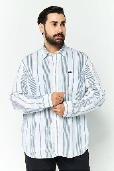 La Martina Men Tailored Fit Stripes Long Sleeves Casual Shirt, Multicolor