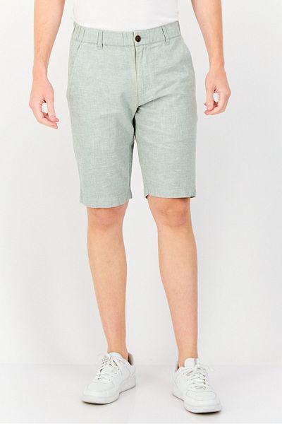 Giordano شورت تشينو شامبراي رجالي، أخضر فاتح