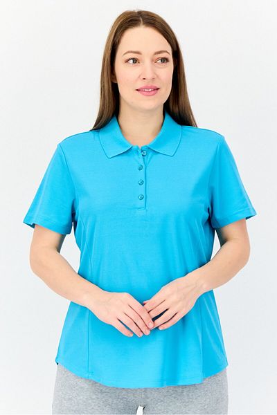 Greg Norman Women Sportswear Fit Short Sleeve Training Polo Shirt, Turquoise