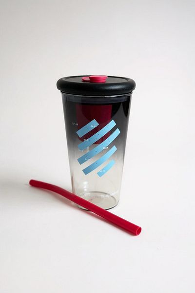 UCR HOME Glass Water Bottle Water Flask with Strainer Water Bottle with Straw Stopper Detox Sports Camping Yoga 800 ml