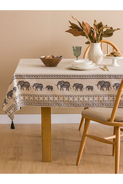 LC Waikiki Peak New Season Elephant Printed Tablecloth 150X200 cm