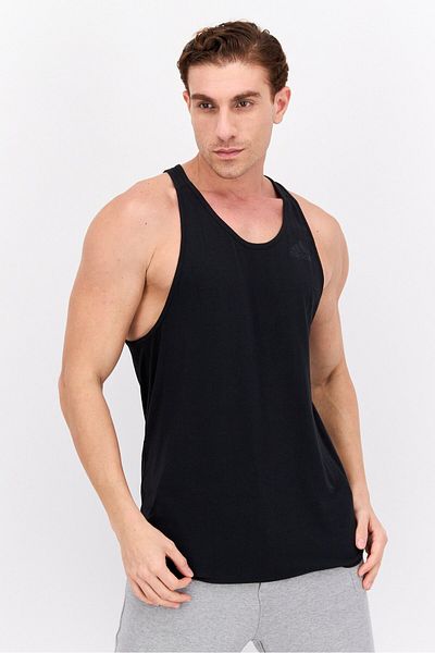adidas Men Performance Fit Sleeveless City Base Training Tank, Black