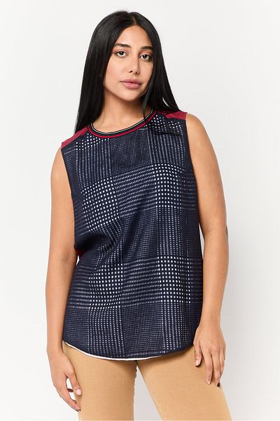 Harmont & Blaine Women Two-Tone Eyelet Tank Top, Multicolor