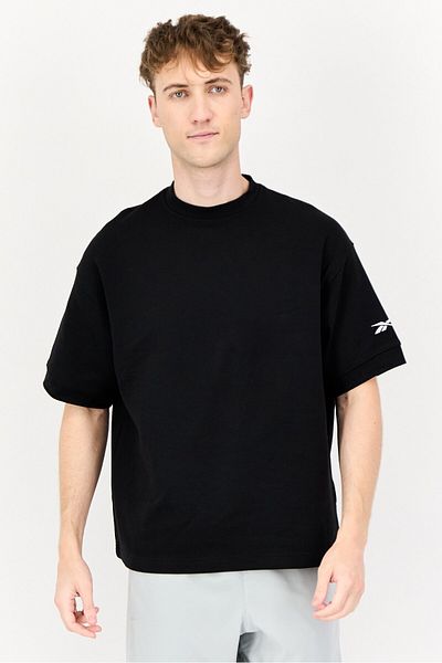 Reebok Men Sportswear Fit Short Sleeve Outdoor T-Shirt, Black