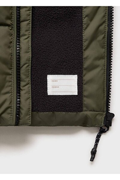 MANGO Kids Kapitone astarlı kapüşonlu palto