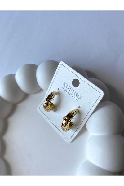marsel aksesuar Xuping Minimal Crush Model Gold Earrings