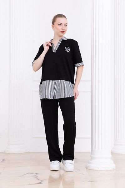DJANGO STYLE Modal Garnished Bottom Top Tracksuit Set