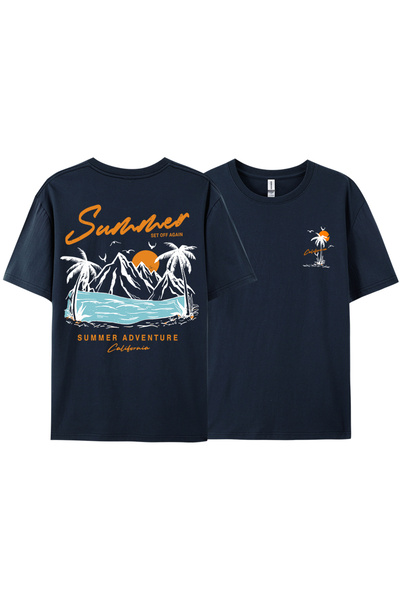 StartMore مجموعة Y2k Vintage T-shirt Tee Summer Again Adventure California