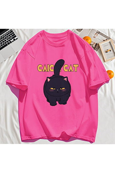 StartMore Y2K Vintage T-Shirt Tee Black Chubby Little Cat Design
