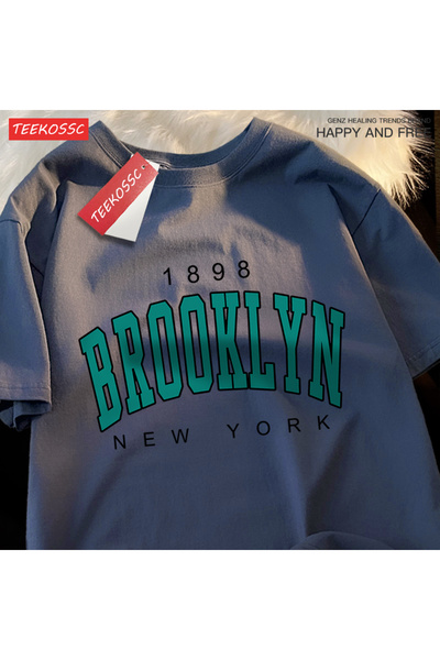 StartMore تي شيرت Y2k Vintage تي شيرت 1898 بروكلين نيويورك